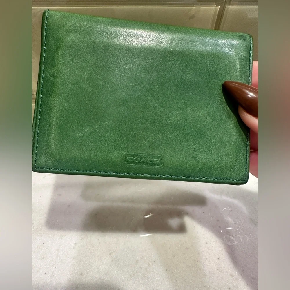 Vintage Coach Green Leather Wallet - Picture 1 of 4